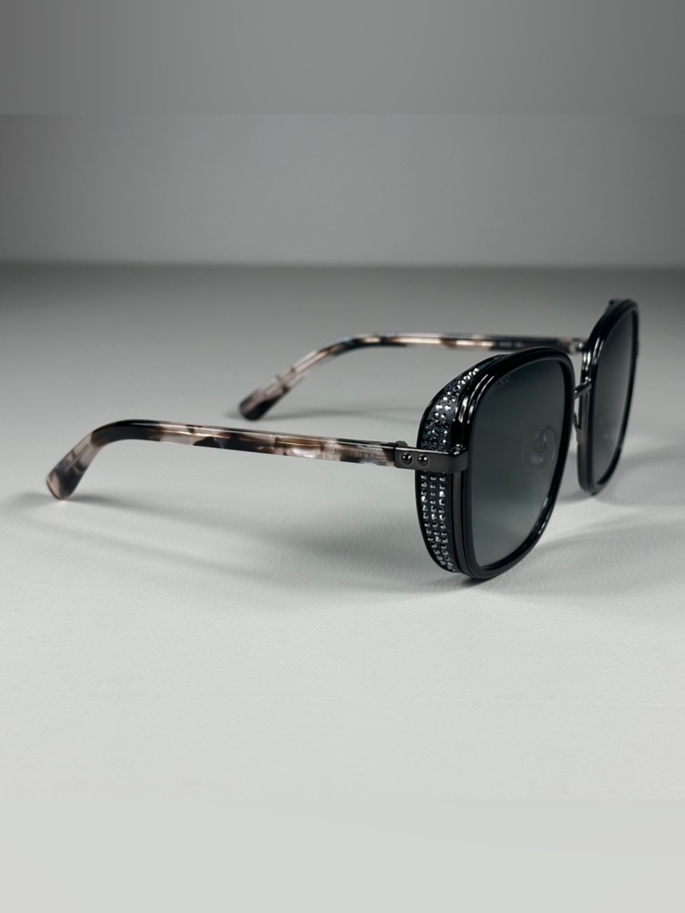 Jimmy Choo ELVA/S 8079O 54_20 130 Tortoise Black Grey Shaded Squared Sunglasses - Picture 3 of 9